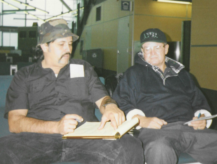 Archive photo of Steve with mentor Paul Phipps during an earlier chapter of the family's painting trade history